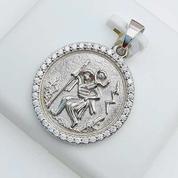 - 925 Sterling Silver Cubic Zirconia Pendant, U19254509 - Picture 1 of 11